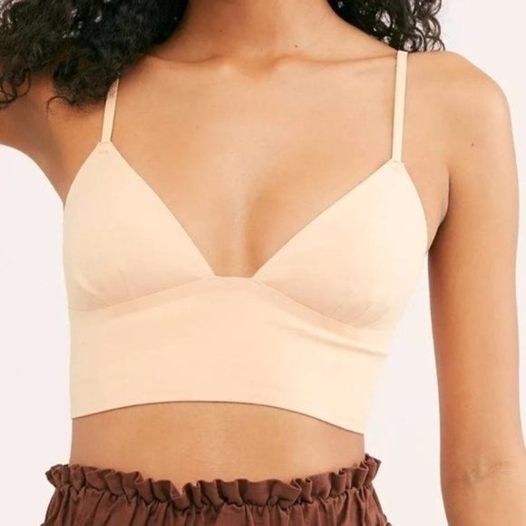 (S) Free People Sage Longline Peach Bra - Picture 2 of 7